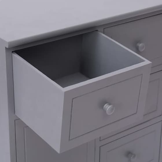 Vidaxl Μπουφές Με 10 Συρτάρια Γκρι 113 X 30 X 79 Εκ. Ξύλινος image 2