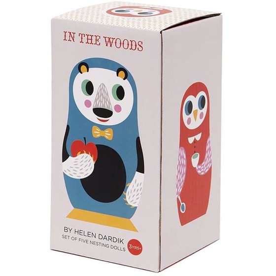 Ξύλινο Παιχνίδι Μπάμπουσκες (σετ 5τμχ) Petit Monkey In The Woods image 4