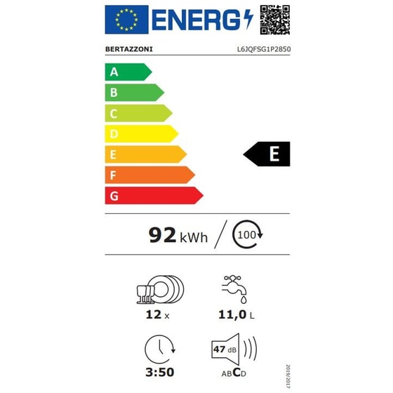 BERTAZZONI DW60S2IEPDV για 12 Σερβίτσια Πλήρως Εντοιχιζόμενο Πλυντήριο Πιάτων image 3
