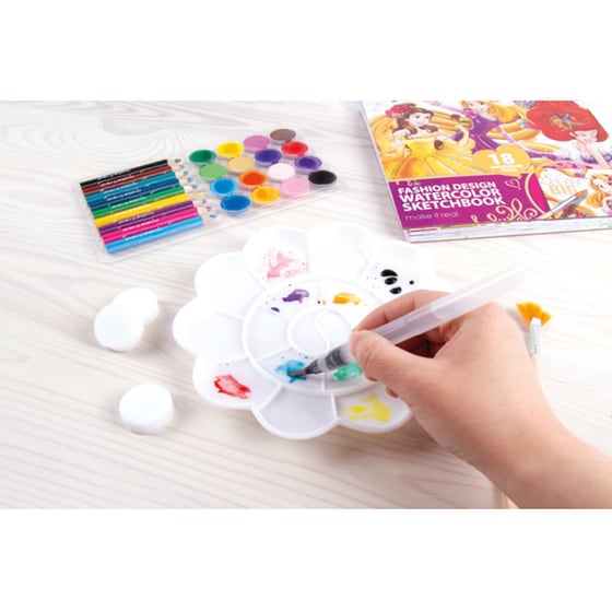 Σετ Ζωγραφικής Make It Real Princess Fashion Design Deluxe Set Watercolor image 4