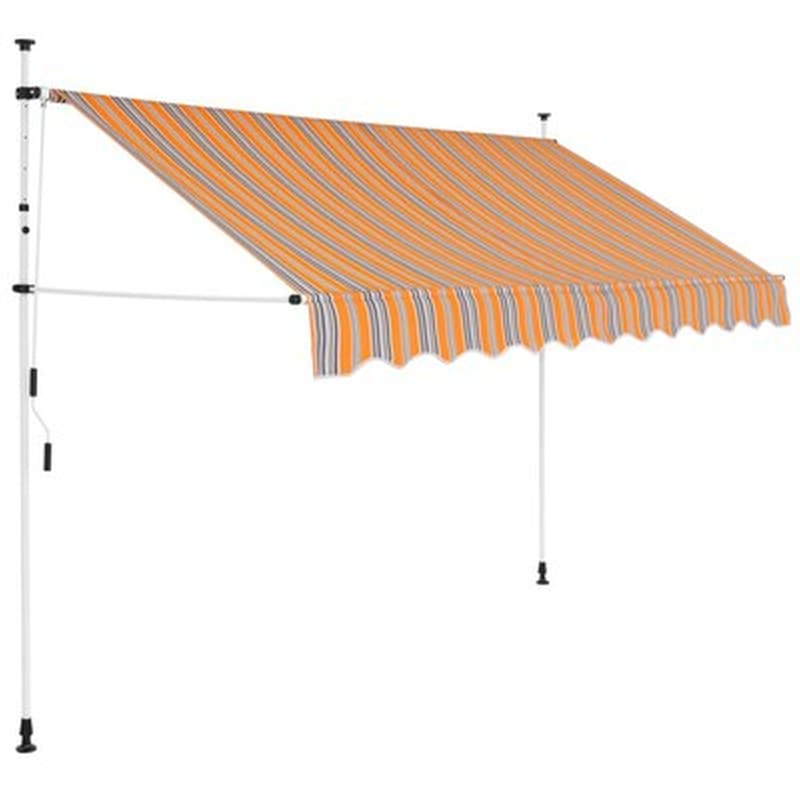 Τέντα Vidaxl Συρόμενη Χειροκίνητη 250cm - Μπλε/Κίτρινο
