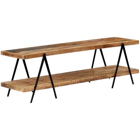 Έπιπλο Τηλεόρασης VidaXL από Ξύλο 160x40x50cm - Καφέ/Μαύρο image 5