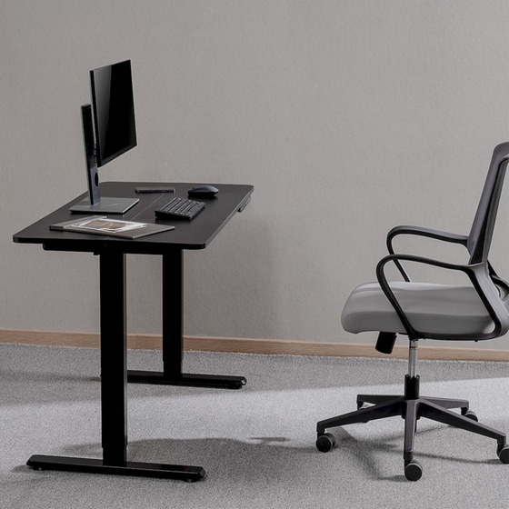 Πόδια Γραφείου Sbox MD-722 από Ατσάλι 106x57x71-116cm - Μαύρο image 17