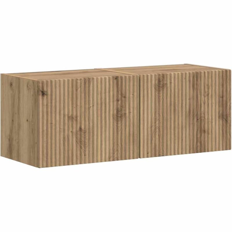 Έπιπλο Τηλεόρασης VidaXL Επιτοίχιο 2 τμχ 39 x 31 x 29,5 cm - Καρυδιά