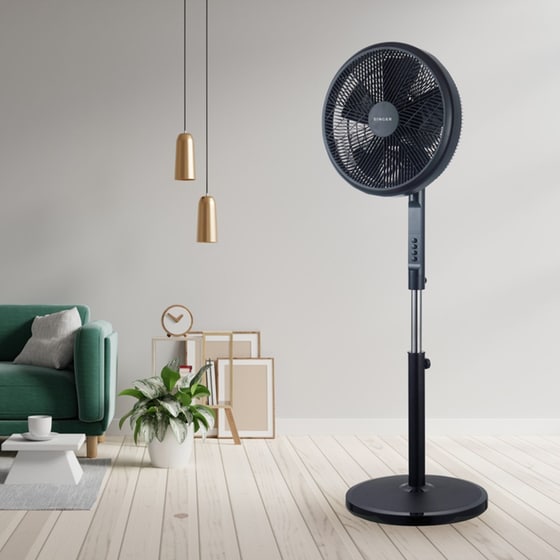 SINGER 7010/01BL Ανεμιστήρας Δαπέδου 55W 40cm image 2