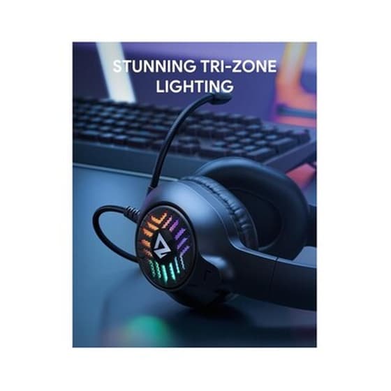 Aukey GH-X1 Gaming Ενσύρματα Ακουστικά 3.5mm με RGB Φωτισμό - Μαύρα image 3