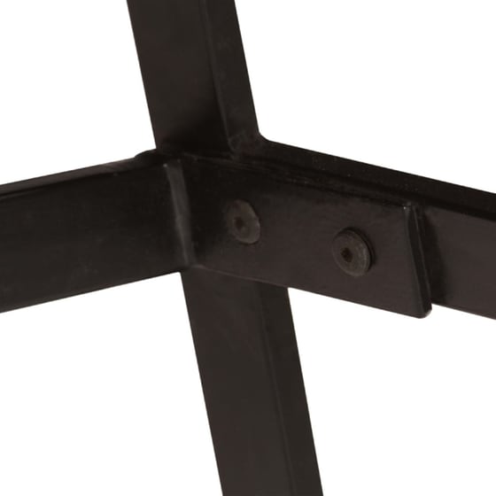 Γραφείο Μελέτης VidaXL από Μασίφ Ξύλο Μάνγκο 110x50cm - Φυσικό/Μαύρο image 8