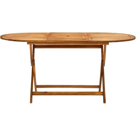 Τραπέζι Εξωτερικού Χώρου Πτυσσόμενο VidaXL από Ξύλο 160x85x75 cm - Καφέ image 1