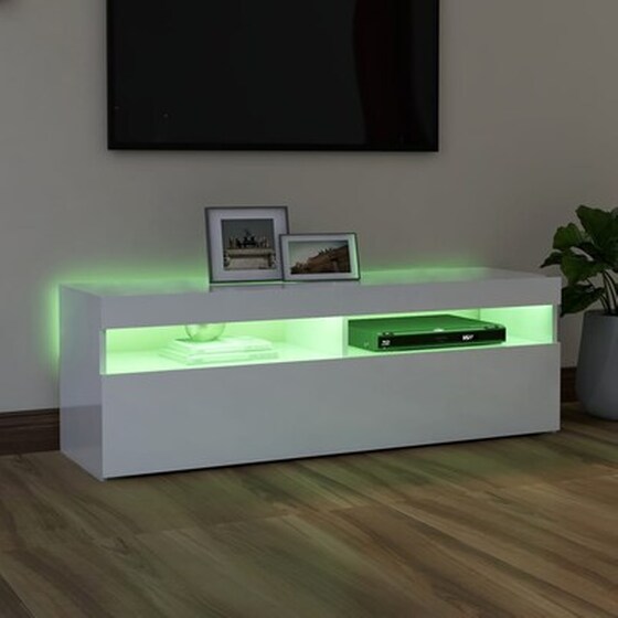 Έπιπλο Τηλεόρασης Vidaxl Μοριοσανίδα 120x35x40 cm  - Λευκό image 5