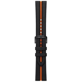 Λουράκι Xiaomi Leather Strap BHR7213GL για Xiaomi Watch 22mm - Black/Orange