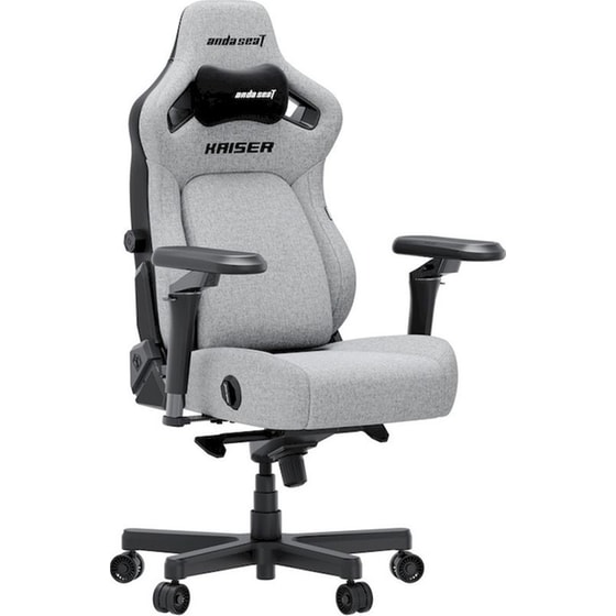 Καρέκλα Gaming Anda Seat Kaiser 4 V2 XLarge με 6D Μπράτσα Υφασμάτινη - Γκρι image 0