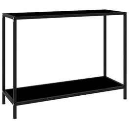Κονσόλα Vidaxl από Ψημένο Γυαλί 100x35x75 cm - Μαύρη