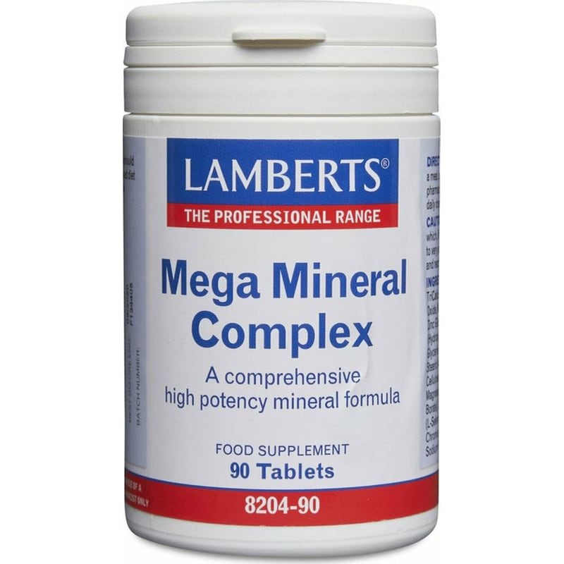 Ειδικό Συμπλήρωμα Διατροφής Lamberts - Mega Mineral Complex - 90 Ταμπλέτες