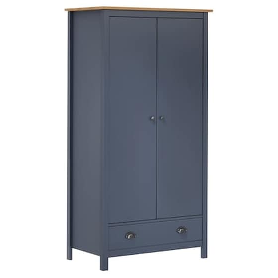Vidaxl Ντουλάπα Hill Range Δίφυλλη Γκρι 89x50x170 Εκ. Ξύλο Πεύκου image 0