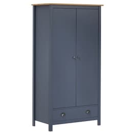 Vidaxl Ντουλάπα Hill Range Δίφυλλη Γκρι 89x50x170 Εκ. Ξύλο Πεύκου