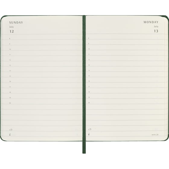 Ημερολόγιο Ημερήσιο Moleskine 2026 12Μ Pocket Myrtle Green Hard image 1