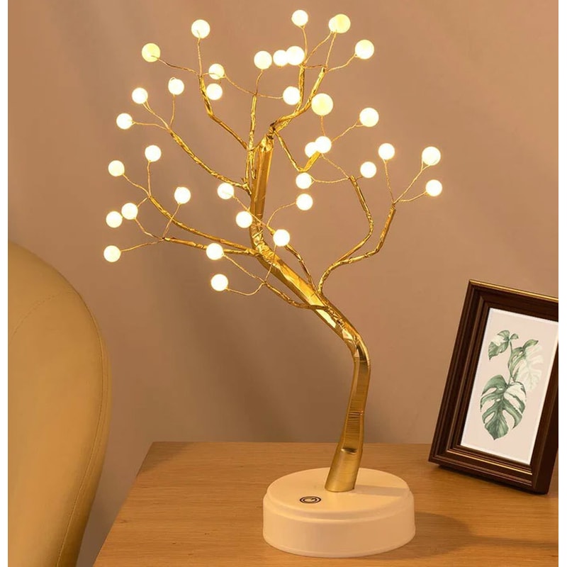 BAKAJI Επιτραπέζιο Φωτιστικό Bakaji 02826103 Bonsai με 36 Led - Χάλκινο