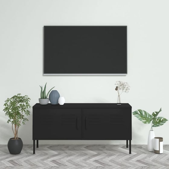 Έπιπλο Τηλεόρασης VidaXL Ατσάλι 105x35x50cm - Μαύρο image 1