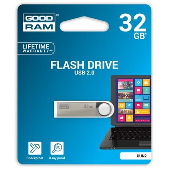 GoodRAM UUN2 32GB USB 2.0 Stick Ασημί image 0