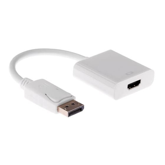 Powertech Μετατροπέας Display Port 20pin Male Σε Hdmi 1.4v Female, Λευκό image 0