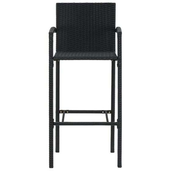 Σκαμπό Κήπου VidaXL από Συνθετικό Ρατάν 52x56x118 cm 4 Τμχ - Μαύρo image 3