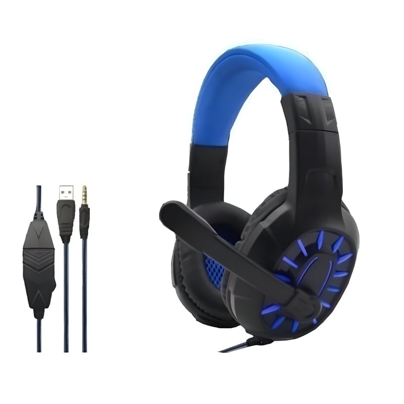 KOMC Komc G309 Gaming Ενσύρματα Ακουστικά 3.5 mm Μπλε