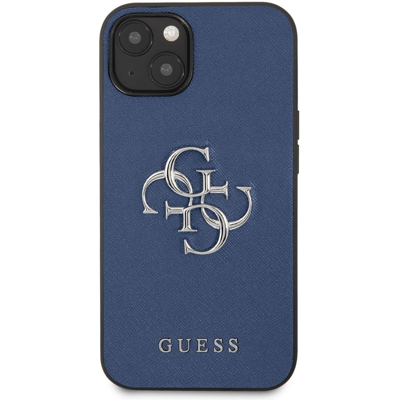 Guess “4g Logo Collection” Hard Case Pu Leather Θήκη Προστασίας Από Δερματίνη – Iphone 13 (μπλε)