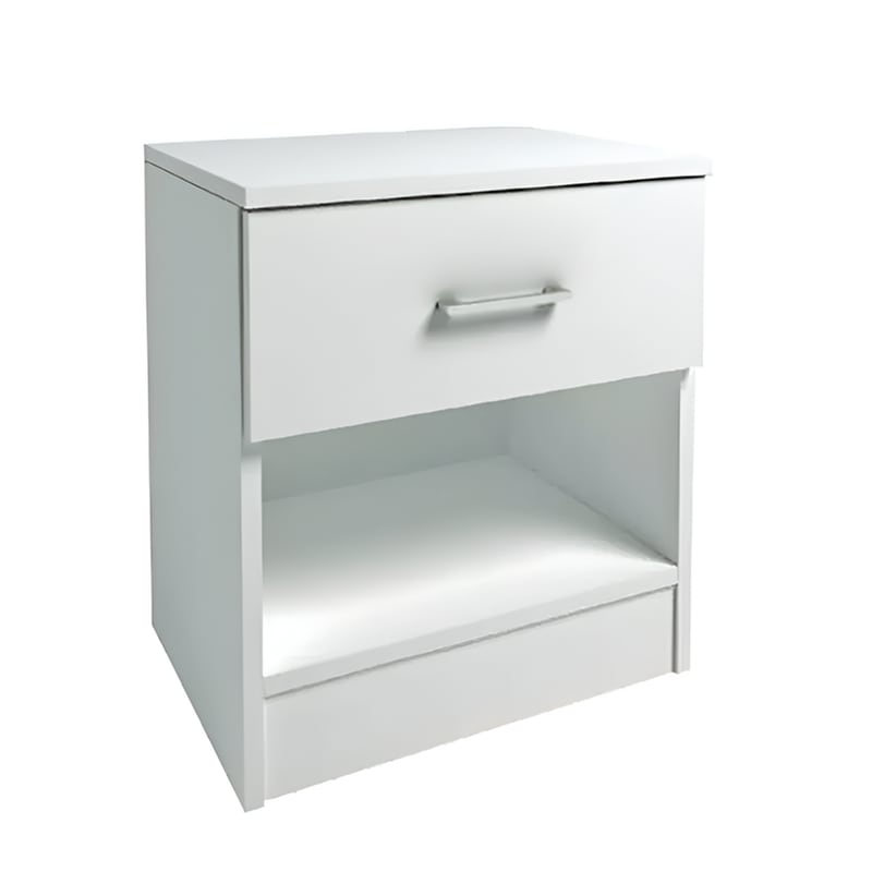 WOODWELL Κομοδίνο Woodwell Από Μελαμίνη 41x32x48 cm - Λευκό