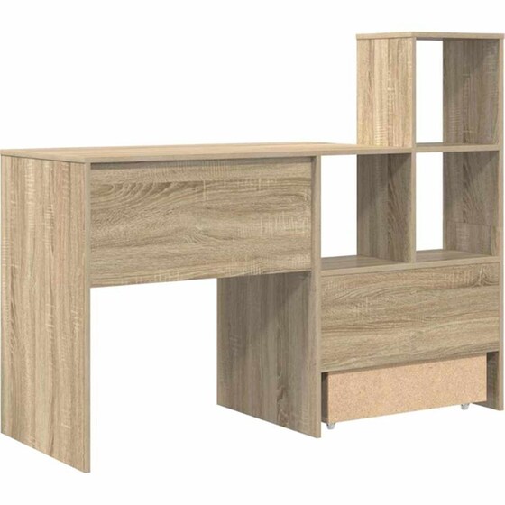 Γραφείο VidaXL από Επεξεργασμένο Ξύλο 131,5x50x106,5 cm - Sonoma Δρυς image 5
