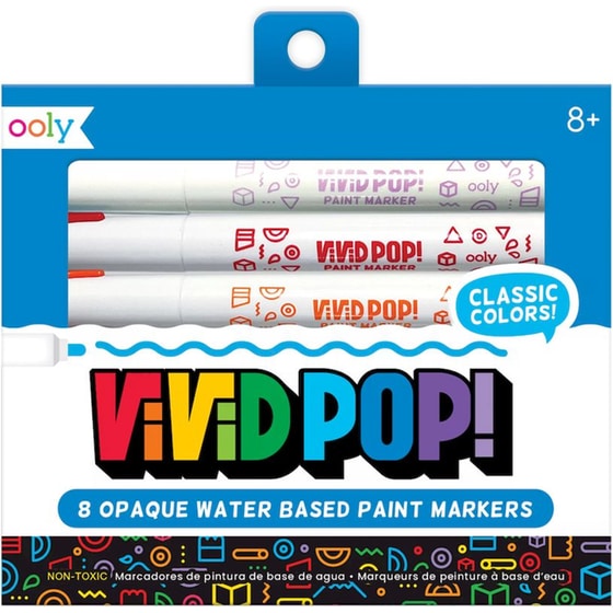 Μαρκαδόροι Ooly Vivid Pop! Water Based Ακρυλικοί Κλασσικοί (8 Τεμάχια) image 0