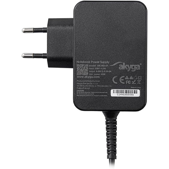 Φορτιστής AKYGA AK-ND-81 για laptop Universal με υποδοχή USB-C - 65 W image 1