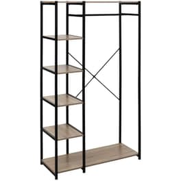 Κρεμάστρα Ρούχων Δαπέδου με Ράφια Spitishop F-v Aliaj 181234 100x40x170 cm - Μαύρη/Μπεζ