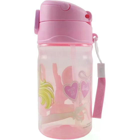 Παγούρι Gim Πλαστικό με Καλαμάκι Barbie 350ml image 2