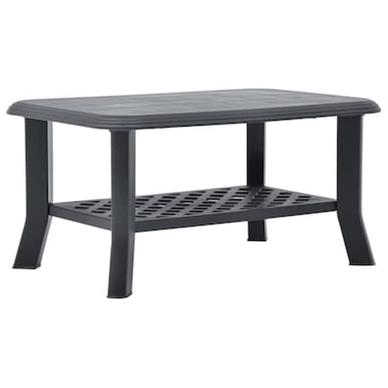 Τραπεζάκι Σαλονιού VidaXL από Πλαστικό 90x60x46cm - Ανθρακί image 1