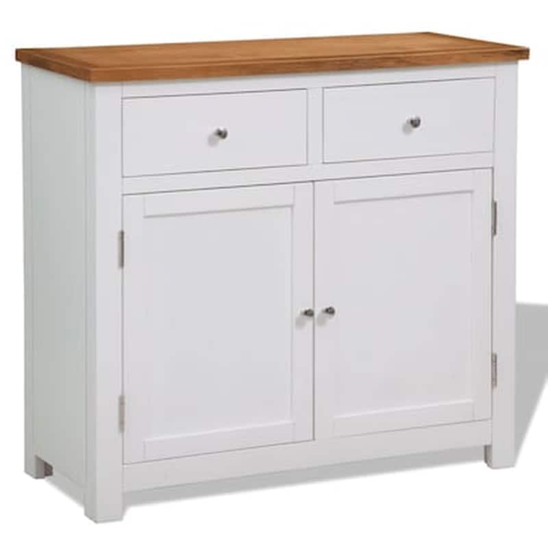 Vidaxl Ντουλάπι / Ψηλός Μπουφές 90 X 33,5 X 83 Εκ. Μασίφ Ξύλο Δρυός