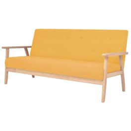 Τριθέσιος Καναπές Vidaxl 158x67cm - Κίτρινος