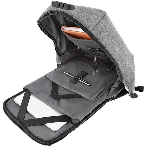 Τσάντα Laptop Tellur Hunter 15.6" Anti-Theft V2 Αδιάβροχη - Γκρι image 2