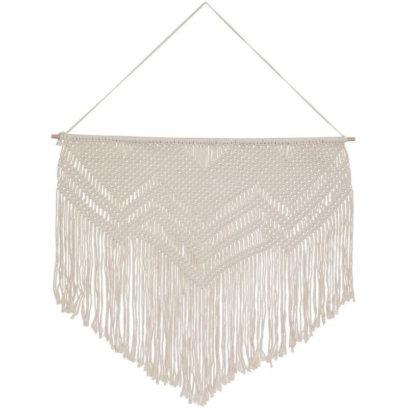 Διακοσμητικό Τοίχου Spitishop Macrame A-s 188042 Υφασμάτινο 110x110cm - Εκρού