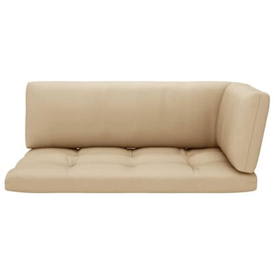 Καναπές Κήπου Γωνιακός VidaXL από Εμποτισμένο Ξύλο Πεύκου 110x65x55 cm - Μπεζ image 5