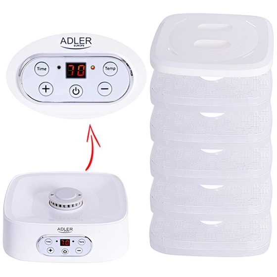 Αποξηραντής Τροφίμων ADLER AD-6658 550 W Λευκό image 3