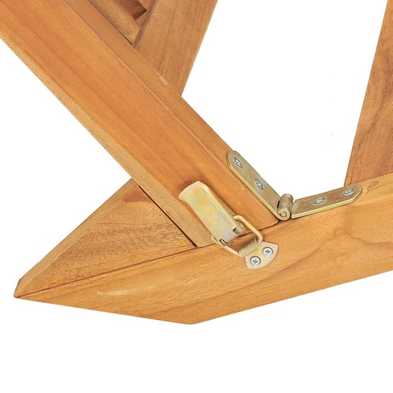Ξαπλώστρα VidaXL από Μασίφ Ξύλο Teak 60x160x57 cm - Καφέ image 6