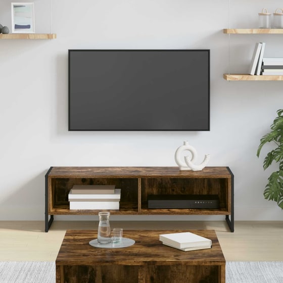 Έπιπλο Τηλεόρασης VidaXL 100 x 36,5 x 30,5 cm - Καπνιστή Δρυς image 2
