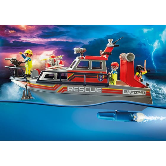 PLAYMOBIL® City Action Επιχείρηση Πυρόσβσης με Σκάφος Διάσωσης (70140) image 3