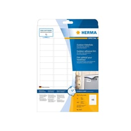 HERMA 9531 - Αυτοκόλλητες ετικέτες εκτύπωσης εξωτ. χώρου 45.7 x 21.2 mm - Λευκό - 480 ετικέτες