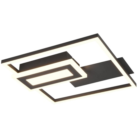 Trio Lighting Πλαφονιέρα Οροφής Μαύρη με Ενσωματωμένο LED image 1