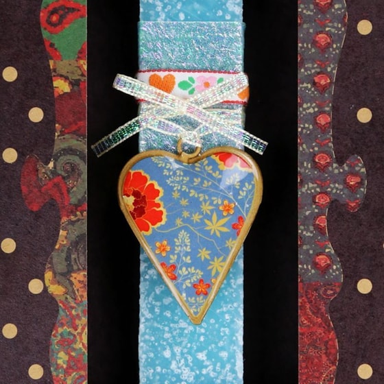 Λαμπάδα&nbsp;Synchronia&nbsp;Καρδιά&nbsp;Φλοράλ&nbsp;Μικρή&nbsp;Πετρολ image 1