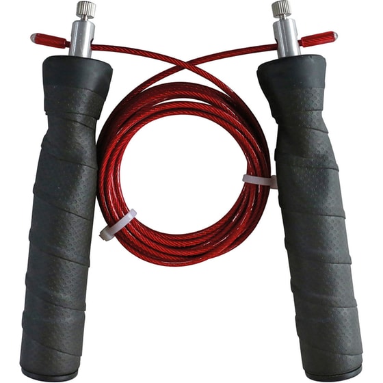 Σχοινάκι Γυμναστικής Amila Speed Rope Power Grip 44057 330 cm - Κόκκινο/ Μαύρο image 0