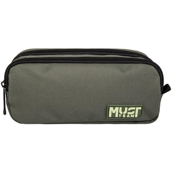 Κασετίνα Βαρελάκι Must Team Monochrome Λαδί με Ανοιχτό Πράσινο image 0