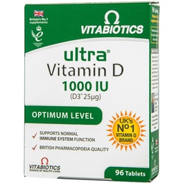 Vitabiotics Ultra Vitamin D3 1000IU (25μg) - 96 ταμπλέτες