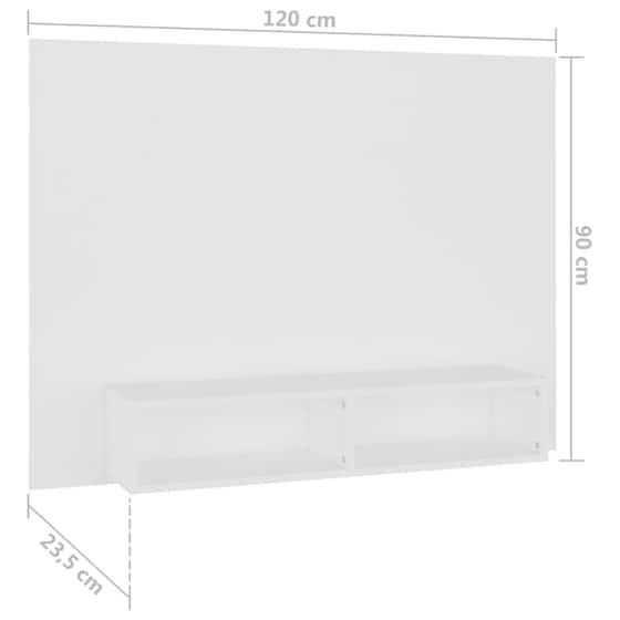 Έπιπλο Τηλεόρασης VidaXL από Μοριοσανίδα 120x23.5x90cm - Λευκό image 6